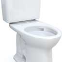 TOTO Drake Two-Piece Elongated 1.6 GPF Universal Height TORNADO FLUSH Toilet with CEFIONTECT, Cotton White - CST776CSFG#01