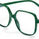 miyya Blue Light Blocking Glasses for Women, Blue Light Glasses for Women Oversized Fashion Glasses (*Dark Green)