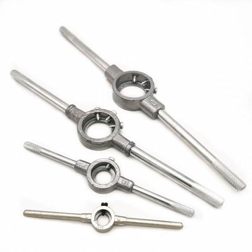RUIAN 1-7/9 Inch /45mm Round Die Stock Handle Wrench, Die Threading Wrench for Metric M18-M22 / 34mm-45mm Round Die, Thread with Knurled