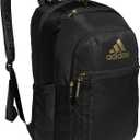 adidas Excel Backpack for Men & Women  Durable Large Athletic Laptop Bag (OSFA, 7.0/Black/Gold Metallic 2.0)