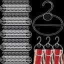 FoldTier Scarf Hanger Plastic Holder Organizer Space Saving Scarf Organizer Clothes Hanger for Scarves Headscarves Clothing Sorting Storing(Clear,100 Pcs)