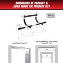 Iron Gym Pull-Up Bar - Total Upper Body Workout Bar for Doorway, Adjustable Width Locking, No Screws Portable Door Frame Horizontal Chin-up Bar, Fitness Exercise