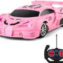 Pink Remote Control Car for Girls, Rechargeable High Speed Drift RC Cars Toys Gifts for Girl Age 6 7 8-12,1/18 Super Vehicle with Headlight Racing Hobby Xmas Birthday Gift