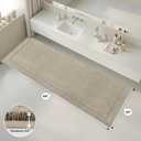 anllugs Bathroom Rugs, Non-Slip Bath Runner Rugs, 30" x 84", Beige