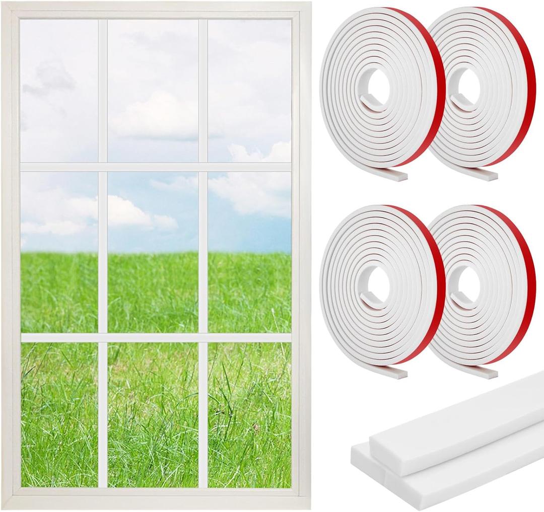 Pangda 4 Rolls 60 Feet Window Grille Inserts Grid Kit Self Adhesive Peel and Stick Trim DIY Flexible Trim Molding for Window Frames (White) Pangda 4 Rolls 60 Feet Window Grille Inserts Grid Kit Self Adhesive Peel and Stick Trim DIY Flexible Trim Molding for Window Frames (White)