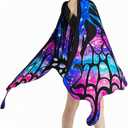 Halloween Butterfly Costume for Women and Teen Girls Plus Size Wings,Double Sided Reversible Butterfly Cape for Adults