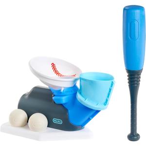 Little Tikes 2-in-1 Pop 'n Pitch Trainer, Outdoor Sports Experience for Boys and Girls Ages 3+, Blue
