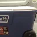 Coleman Classic Series Insulated Portable Rolling Cooler with Wheels, Leak-Resistant Outdoor Hard Cooler Keeps Ice up to 5 Days, 100-Quart