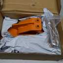 Tractor Bucket Protector(Upgraded Version), 2Pcs Ski Edge Protector, Turf Tamer Skid Protector with Grade8.8 Double Lock Nuts and Bolts, Heavy Duty Steel for Snow Removal Spreading Gravel, Orange