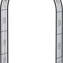 83in Steel Garden Arch Arbor Trellis for Climbing Plants Outdoor, Yard, Garden, Climbing Plants 7ft Decorative Wire Lattice, Outdoor Wedding Arch, Black, (6.9FT)