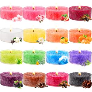 Tealight Candles for Women 16 Pack Aromatherapy Scented Candles Small Candle Gift Set for Women with 16 Scents Long-Lasting Soy Wax Candles for Relaxation, Decor, Christmas, Birthday, Mother's Day