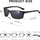 DUCO Polarized Sports Sunglasses For Men Durable Metal Frame Sun Glasses For Driving Cycling Baseball Running Golf 9018