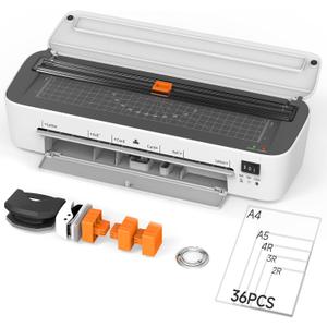 Laminator Machine, 11 in 1 Laminating Never Jam Technology with 36 Laminating Sheets, 9 Inch Thermal Laminator A4 Laminating Machine Hot & Cold with Paper Trimmer for Home Office School