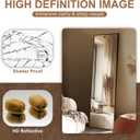 Delma Wall Full Length Mirror,Standing Mirror Full Body,Large Floor for Wall Door Bedroom Bathroom Living Room with Aluminium Frame(with Stand,56x15-Black)