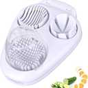 3 in 1 Boiled Egg Slicer, 3-Way Egg Slicer for Hard Boiled Eggs 3 Slice Modes Chopper Cutter Stainless Steel Dicer Multipurpose Kitchen Utensils for Butter Mushroom Strawberry Tomato