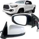 Left Driver side Mirror Fits 2016-2022 Toyota Tacoma With Power Glass, Heated, Turn SignalWithout Blind Spot Detection Match to White Paint Replace TO1320349 (7Pins)