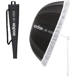 Godox UB-165W 65in 165cm Parabolic Inner White Reflec Umbrella Studio Light Umbrella with Diffuser Cover Cloth(UB-165W)
