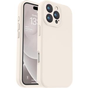 Vooii Compatible with iPhone 16 Pro Case, Liquid Silicone Upgrade [Camera Protection] [Soft Anti-Scratch Microfiber Lining] Shockproof Phone Case for iPhone 16 Pro 6.3 inch - Stone