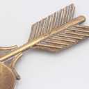 Funly mee Antique Trinket Dish Vintage Love arrow Gold Jewelry Tray, Marriage Ring Holder 8 x 3.3 inches