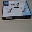 10X Magnifying Glass with Light and Stand, LED Desk Lamp with Base and Clamp, 5 Color Mode, 10 Dimmable Levels, Hands Free for Reading Crafts Jewelry Sewing Close Work (Black)