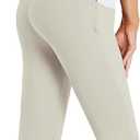 baleaf Women's Capri Leggings with Pockets High Waisted Knee Length Capris Stretch for Casual Yoga Pants Workout Exercise M