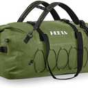 HEETA Waterproof Duffel Bag Motorcycle Dry Bag Backpack, 60L/80L Extra Large Rolltop Travel Duffle Bags with Straps & Handles for Kayaking Rafting Boating Canoeing Camping Gym Beach Cruise Ship