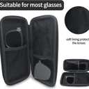 double eyeglass case sunglasses case EVA hard shell with Zipper Closure eyeglass travel case for Vehicle