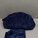 SE SOFTEXLY Navy Velvet Duvet Cover Set Twin Size - 2-Piece Ultra Soft Comforter Cover with Zipper Closure, Corner Ties, Velour Texture - Luxury Cozy Flannel Duvet Cover with Pillowcase - 68" x 90"