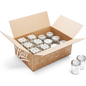 Ball Wide Mouth Pint Canning Jars, 12 Pack, Clear