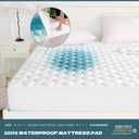 UNILIBRA Queen Mattress Protector Waterproof, Deep Pocket Mattress Pad Cover Up to 18 Inches, Quilted Fitted Hollow Cotton Filling Breathable Mattress Topper