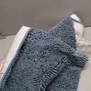OLANLY Bathroom Runner Rugs 70x24, Soft Absorbent Chenille Bath Rugs, Rubber Backing Quick Dry, Machine Washable Long Bath Mats for Bathroom Floor, Tub and Shower, Home Decor Accessories, Airy Blue
