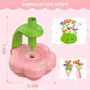 XIKBDU DIY Art Flower Toys, Arts and Crafts Activity Kit for Kids Ages 3-12, Fabric Bouquet Craft with Light&Music for Toddler, Christmas Birthday Gifts for 3 4 5 6 7 8 9 10 11 12 Year Old Girl