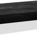 Amyhill Wood Pedestal Stand Kitchen Soap Tray Farmhouse Wooden Riser Stand for Kitchen Bathroom Counter Table Decor Plant Candle Vases Display (Black, 9 x 6 Inch)