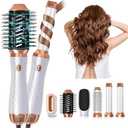 6 in 1 Hair Dryer Brush, Upgrade Detachable Blow Dryer Air Styler Wrap Curler, Hot Air Brush Curly Twist Curling Iron, Negative Ion Blow Dryer Hot Styler, Travel Hair Styling Tool