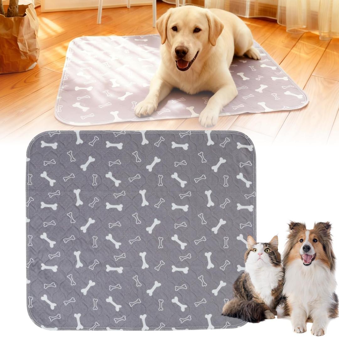 PuppyPads for Dogs,2026 Upgraded Washable Puppy Pad with Pheromones,Reusable Puppy Training Pet Pads with 4-Layer Leak Protection, Leak & Odor Proof, Non-Slip Base, Easy to Clean(Grey, M) (Gray)