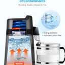 VEVOR Water Distiller, 6L/1.6 Gallon Larger Pure Water Purifier Filter for Home Table Countertop, 900W Glass Pot Distilled Maker, Stainless Steel Interior Drinking Machine to Make Clean Water