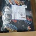 Area Rugs 8'x10' Washable Non-Slip, Floral Vintage Distress Print Pattern Medallion Carpet for Living Room Bedroom Dining Room, Black Colorful Floral Dark Tan