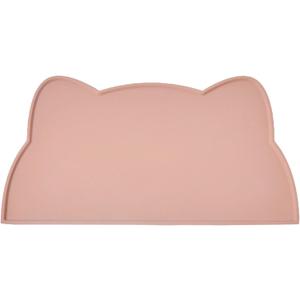 Cat Food Mat, Silicone Pet Feeding Mat for Floor Non-Slip Waterproof Dog Water Bowl Tray Cushion (17" x 10", Tea Rose)