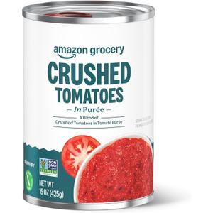 Amazon Fresh, Crushed Tomatoes in Purée, 15 Oz (Previously Happy Belly, (Pack of 6)BB: Sep 012028