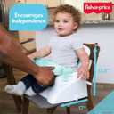Fisher-Price Feeding Booster Seat for Toddlers, Adjustable Tray, Portable High Chair with Safety Straps, Folds for Travel, Ages 1+