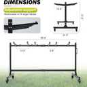 RANTILA Folding Chair Cart, Heavy Duty Chair Storage Dolly Holds 42 Chairs or 12 Tables, 400 lb Capacity Rolling Chair Rack with Swivel Casters, Dust Cover Included, Fits Through Doorways