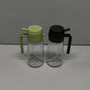 2Pcs Glass Oil Sprayer for Cooking 16oz/470ml, Kitchen Gadget for Air Fryer, Salad, BBQ, FryingBlack+Green