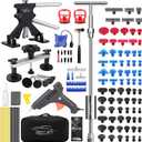 Car Dent Repair Kit - Slide Hammer, Glue Gun Dent Puller, Adjustable Bridge Puller, Suction Cup for Big and Small Auto Body Paintless Dent Removal & Metal Surface Repair, Safe for Paint