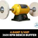8" 3/4HP Benchtop Buffer Polisher,4.8A,3600RPM