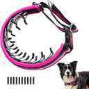 Martingale No Pull Dog Collar for Large Medium Small Dogs, Heavy Duty Nylon Adjustable Reflective Anti Pull Slip Collar with Buckle for Training Walking Hunting S Hot Pink (S (11"-15" Neck, 1" Wide))