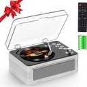 CD Player Portable Bluetooth: Kegaudio CD Players for Home with Speakers 3600mAh Rechargeable & Radio & Remote Control Vintage CD-Player Support USB/AUX Playback Headphone Jack (Poplar color)