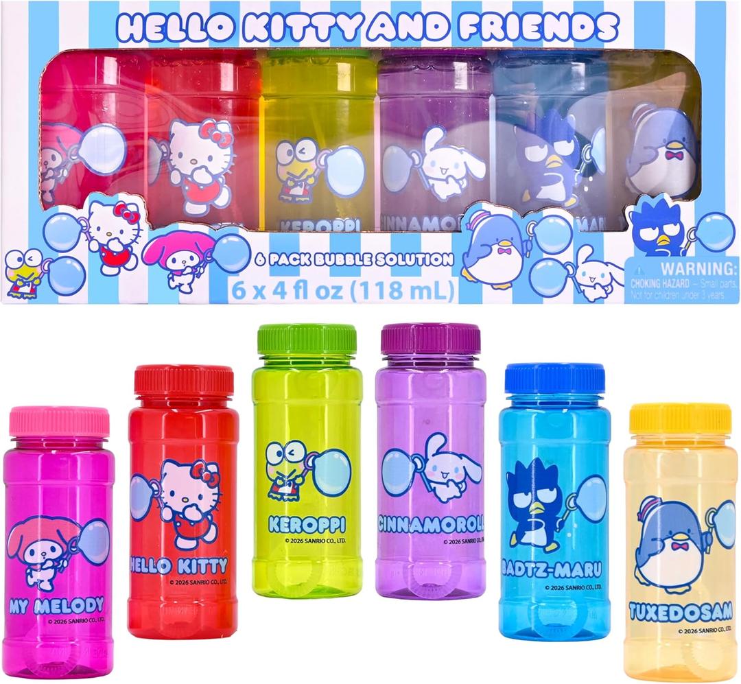 2 x Hello Kitty 6 Pack Bubble Bottles 4oz.