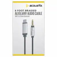 Acoustix™ Auxiliary Braided Audio Cable, 6 ft