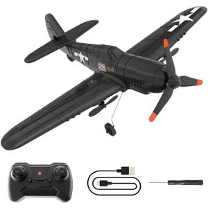 XOS Brushless Stunt RC Drone Plane Airplane Glider for Adults Remote Control Electric Aerobatic RTF Fighter Jet Aircraft with Colorful Light, EPP Hobby Airplane for Beginners Kids, Boys Gifts