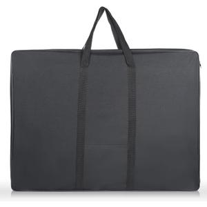 JJRING Art Portfolio Case, Wire Framed Nylon Portfolio Tote, Art Storage Bag in 37 Inches by 28 Inches, Great Carrying Bag for Artworks, Posters, Drawings, Prints (Black)